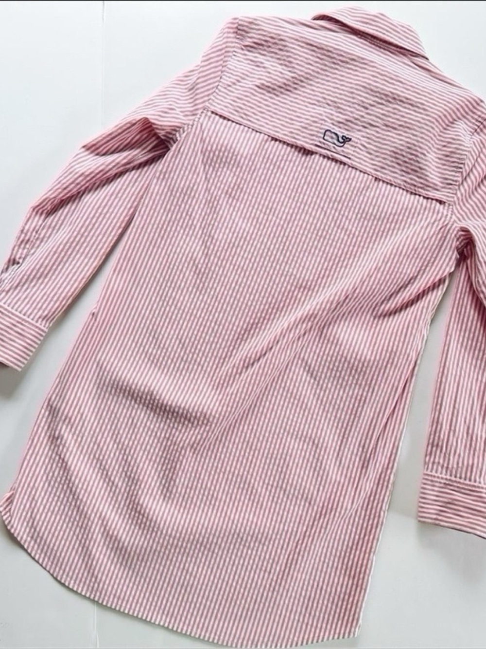 NEW Vineyard Vines Performance Harbor Shirt Dress in Seersucker Red Stripe 00 - Picture 4 of 7
